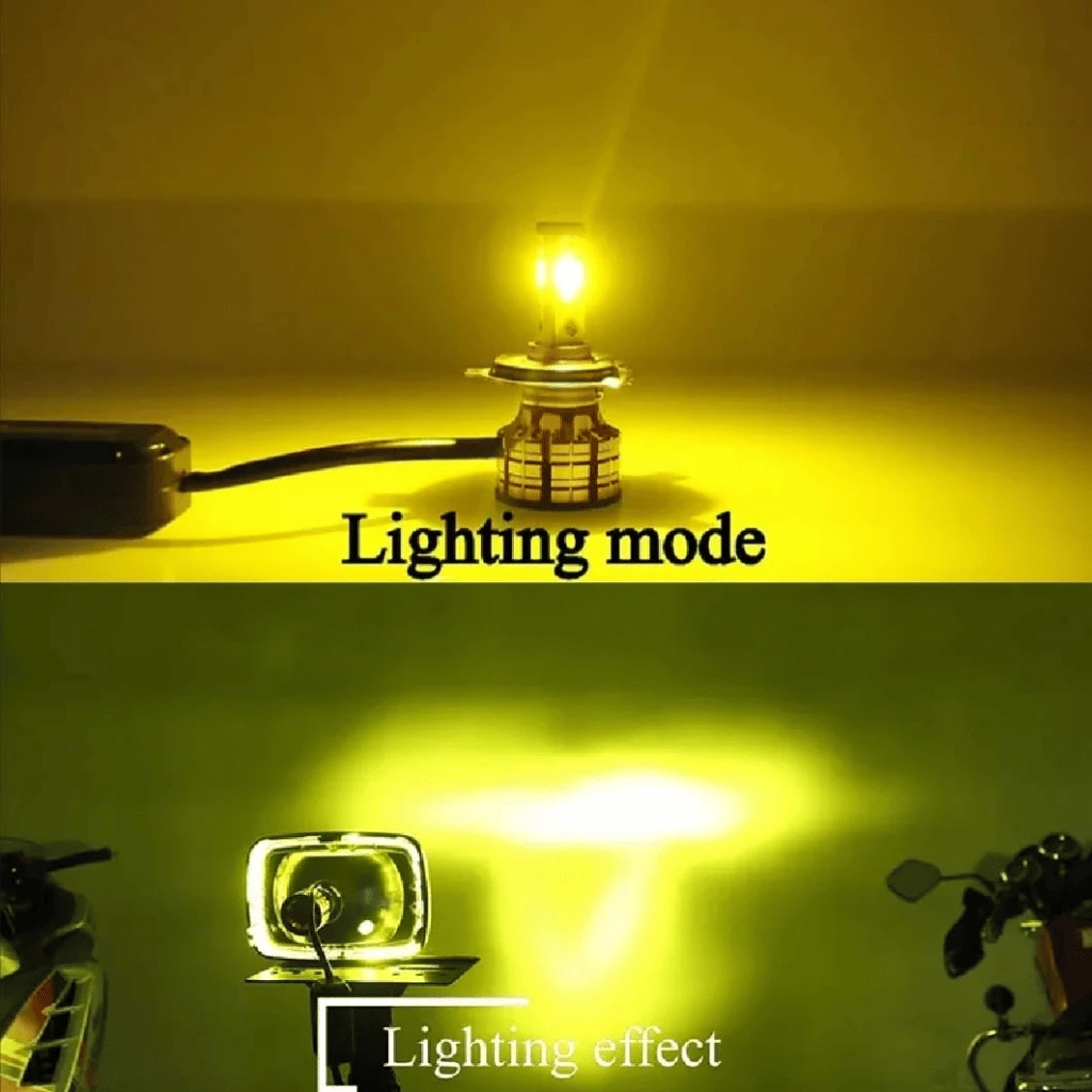 M3 LED Motorbike Headlight Bulb with Cooling Fan Waterproof (55W 3-Color)