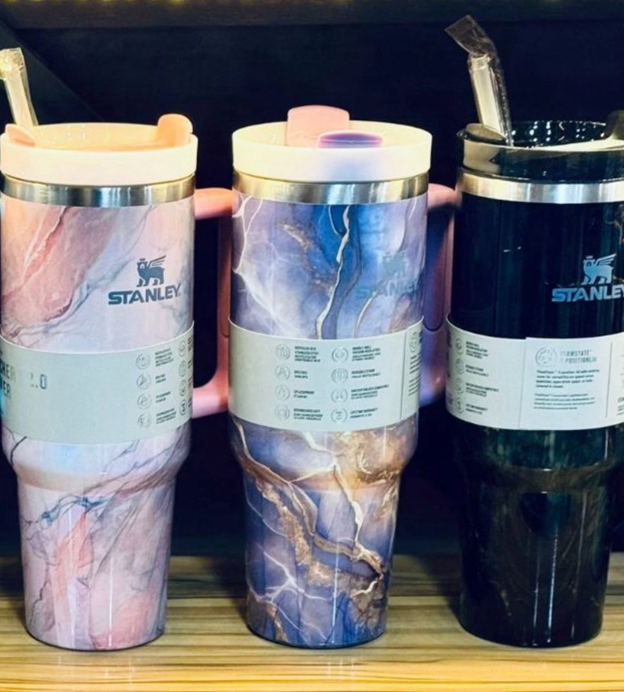 1200ml Stainless Steel Stanley Tumbler | Premium Vacuum Insulated Travel Mug (Random Color)