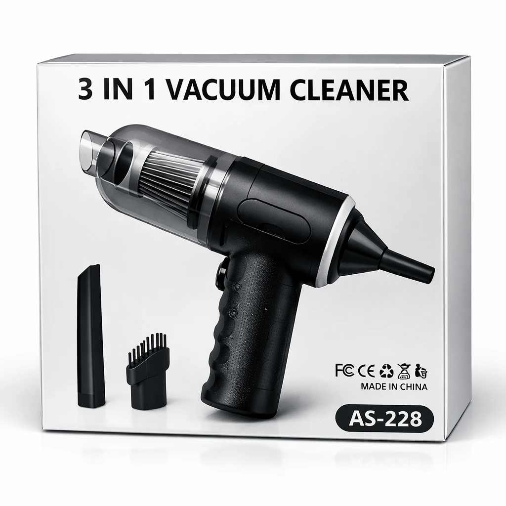 3 In 1 Mini Portable Wireless Vacuum Cleaner