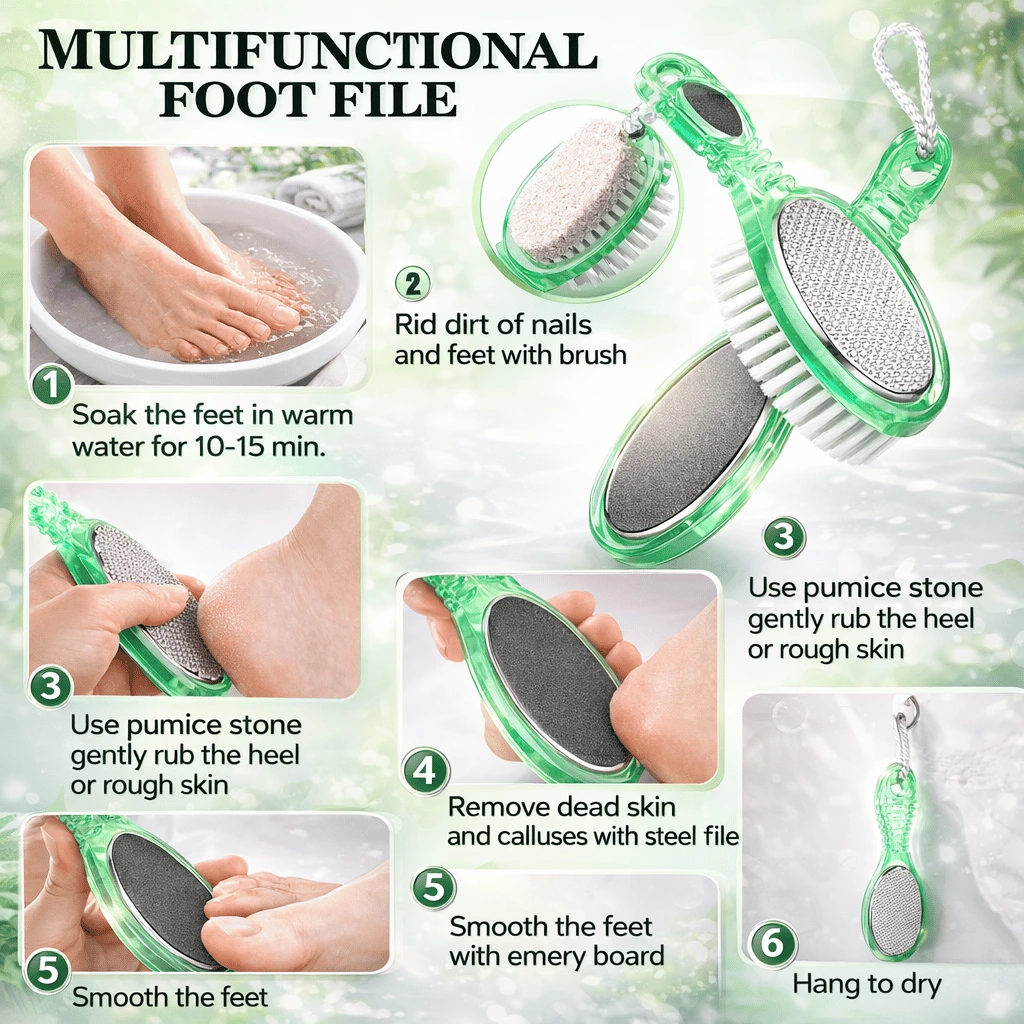 4-in-1 Pedicure Foot Filer | Callus Remover & Pumice
