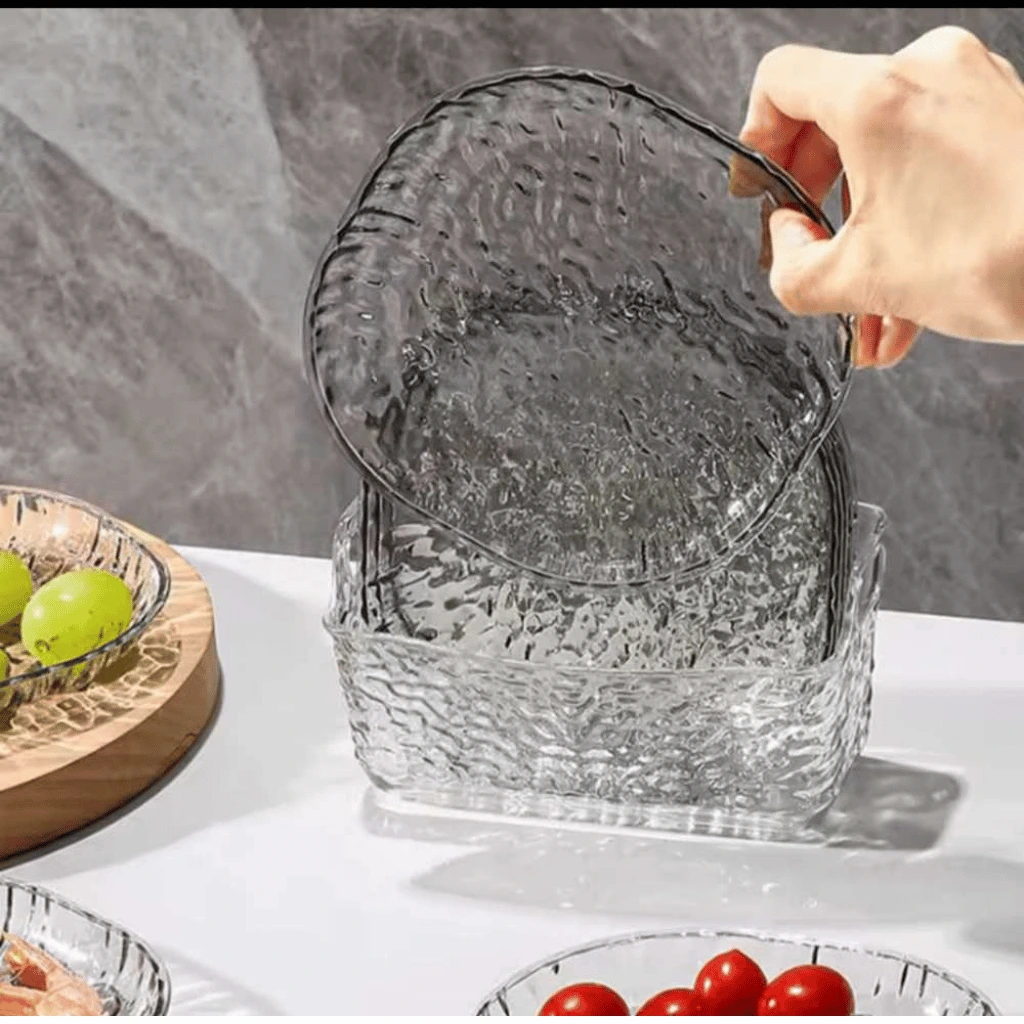 8 Pcs Premium Quality Cloud Texture Plate Set