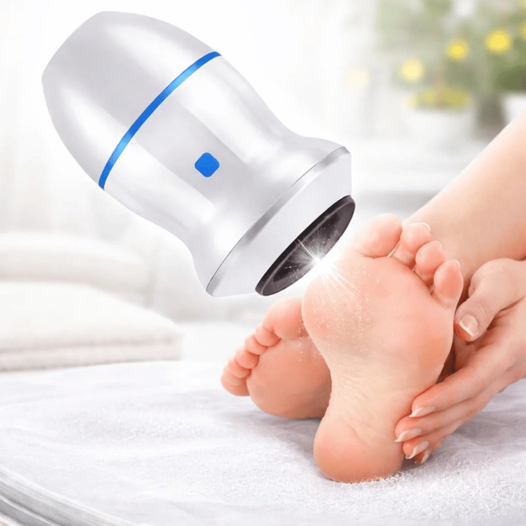 Back Callus Remover with Built-In Vacuum – Electric Foot Grinder for Dead Skin