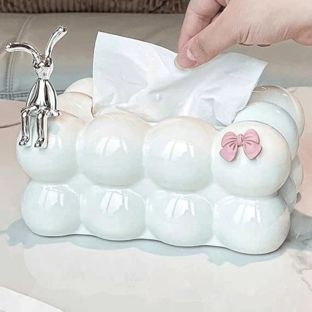 Bubble Bow Tissue Box