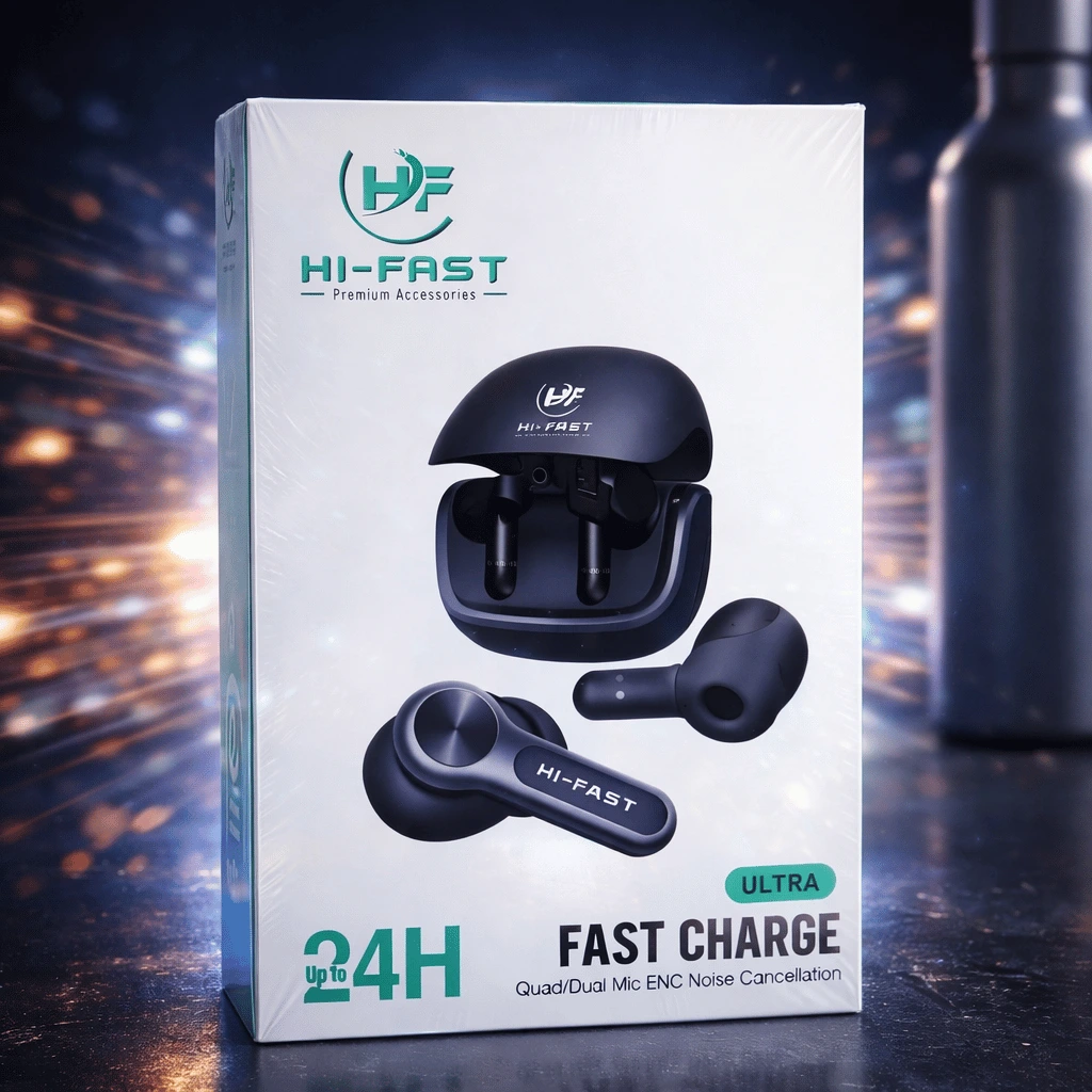Hi-Fast Wireless Earbuds | Bluetooth Earphones with Charging Case | 24H Playtime