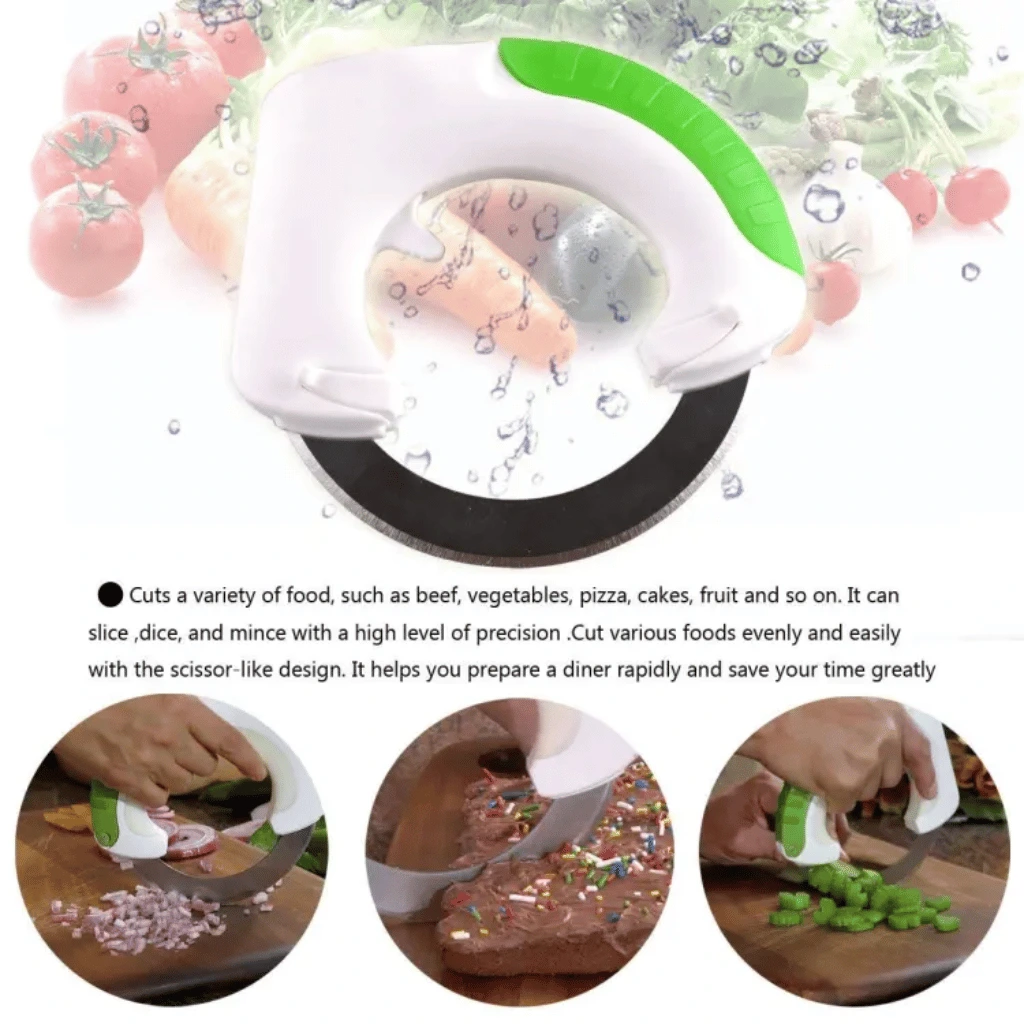 Circular Rolling Knife Stainless Steel Round Knife Kitchen Cutter