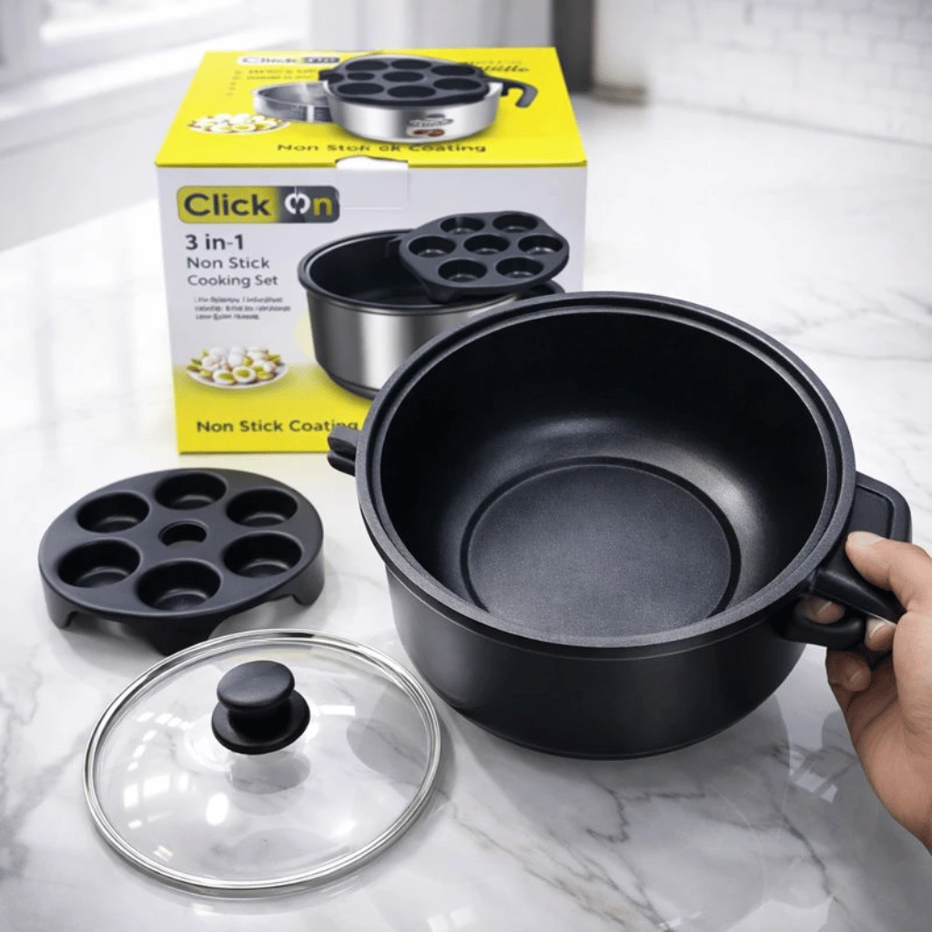 Click On 3-in-1 Multi-Functional Electric Kettle