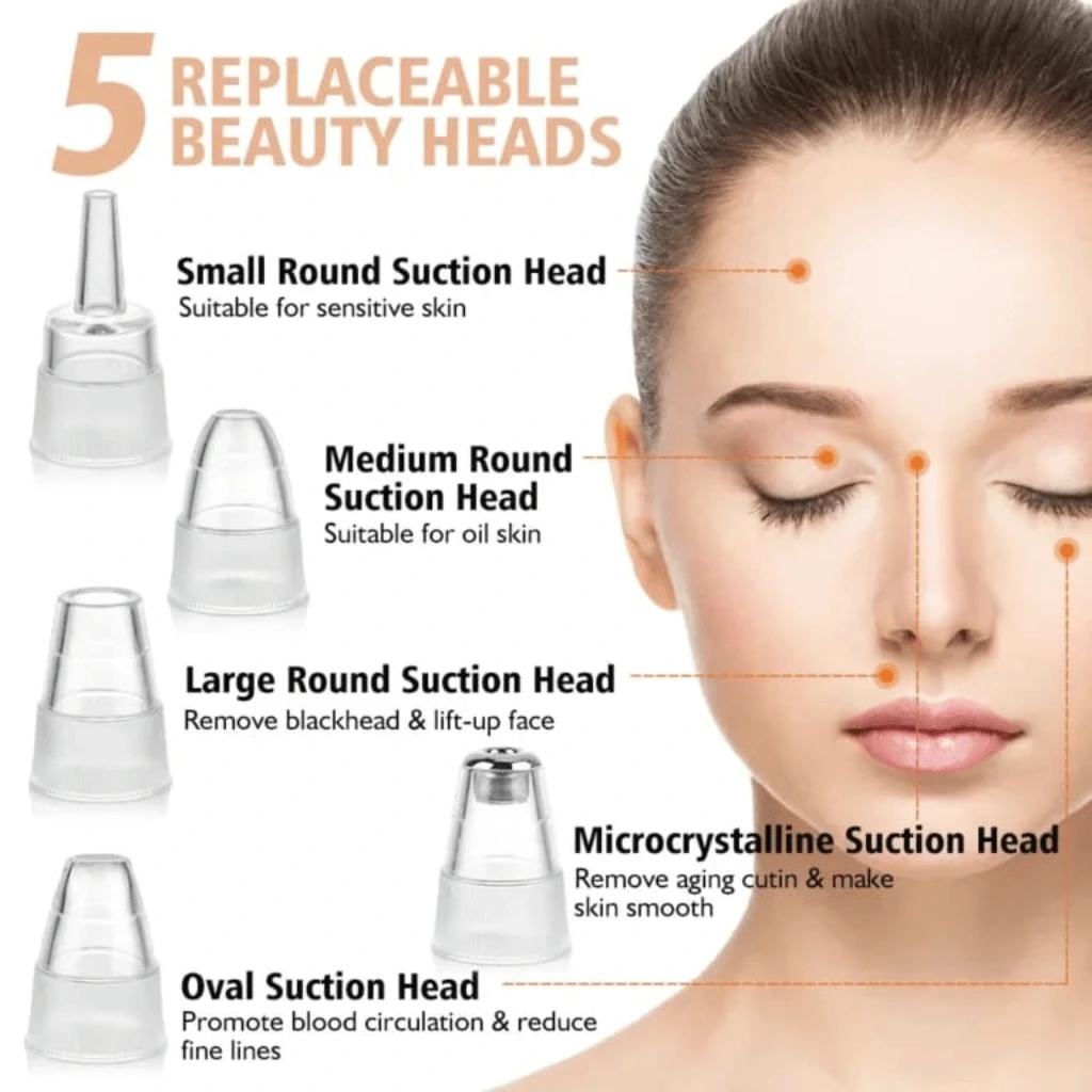 Face Vacuum Blackhead Remover Pore Cleaner Electric Deep Cleansing Tool For Nose And Face
