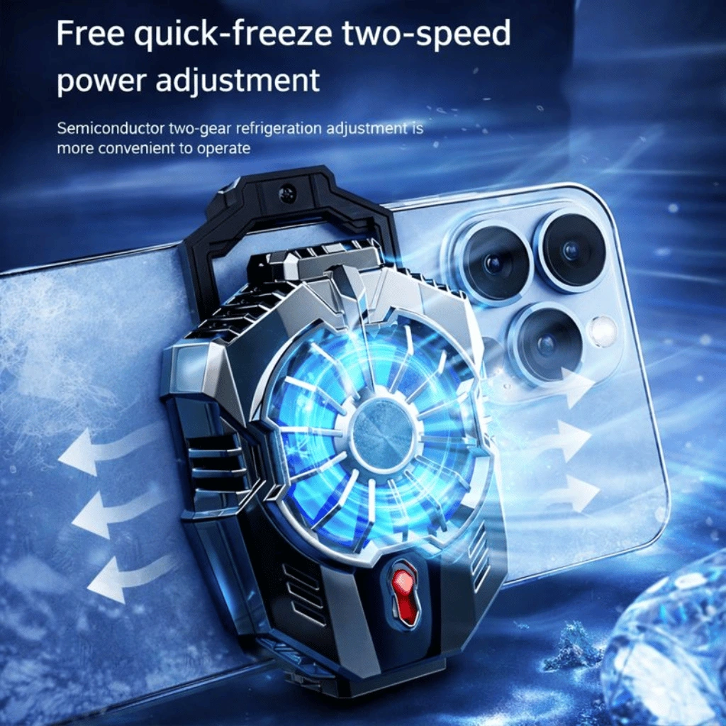 Portable Mobile Phone Quiet Cooling Fan Heat Diffuser Radiator With Light