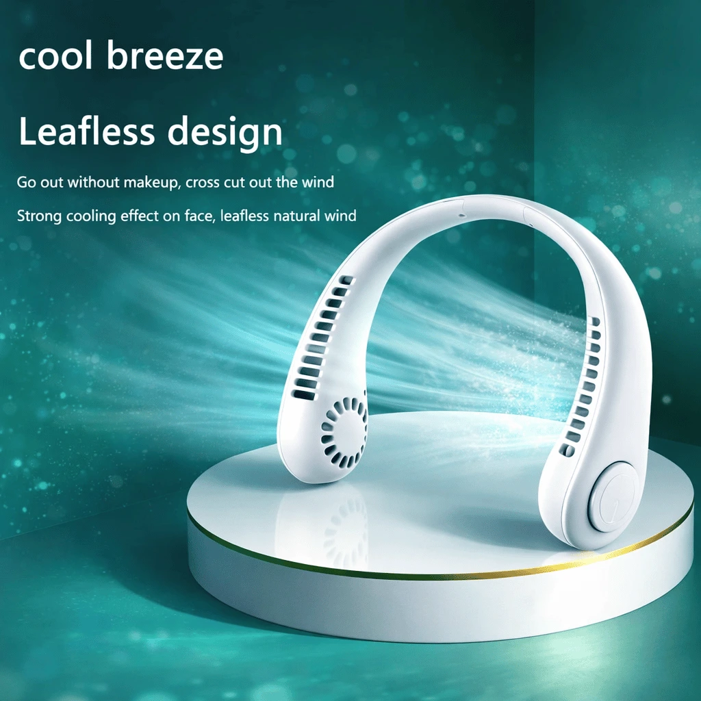 Portable Neck Fan | Rechargeable Mini Hanging Neck Fan with Adjustable Neck Band