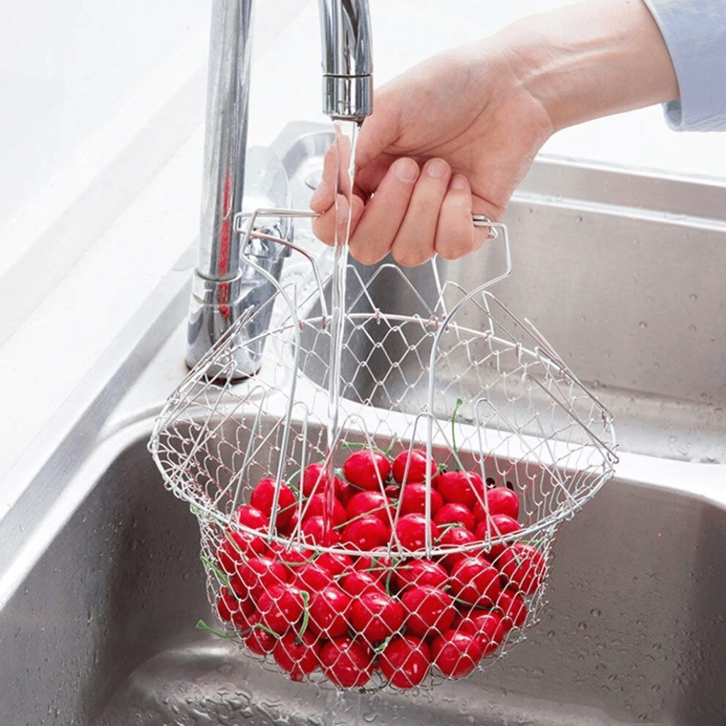 Stainless Steel Multi Functional Foldable Chef Basket